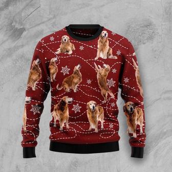 Golden Retriever Xmas Ugly Christmas Sweater | Favorety