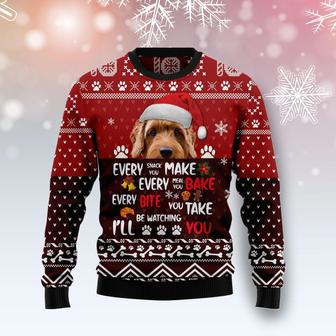 Goldendoodle Will Be Watching You Ugly Christmas Sweater | Favorety DE