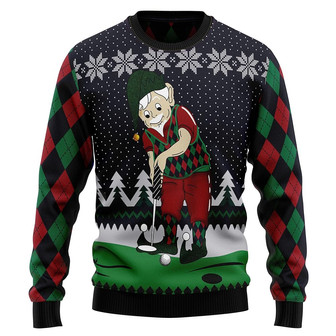 Golf 2 Unisex Christmas Sweatshirt for Men & Women , Pullover Sweater Crewneck Long Sleeve Top - Thegiftio UK