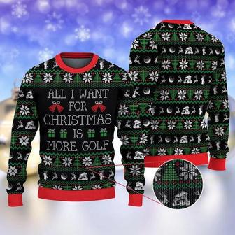 Golfer All I Want for Christmas Ugly Sweater For Men Women Holiday Sweater | Favorety UK