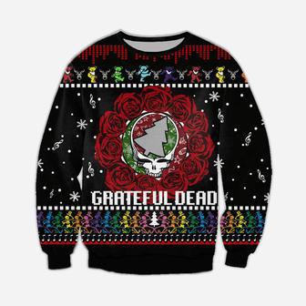 Grateful Dead Knitting Pattern Print Ugly Christmas Sweater | Favorety AU