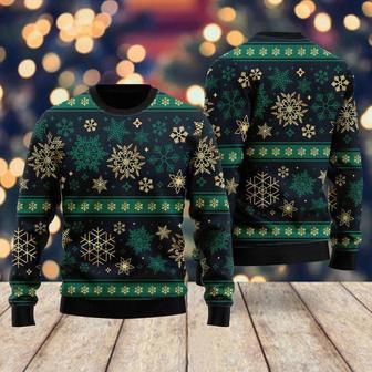 Green Let It Snow Pattern Ugly Christmas Sweater For Men & Women | Favorety UK