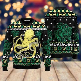 Green Octopus Christmas Ugly Christmas Sweater For Men & Women | Favorety CA