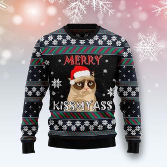 Grumpy Cat Kissmyass Ugly Christmas Sweater | Favorety CA