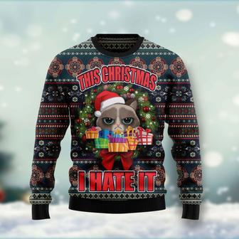 Grumpy Cat This Christmas I Hate It Ugly Christmas Sweater | Favorety CA