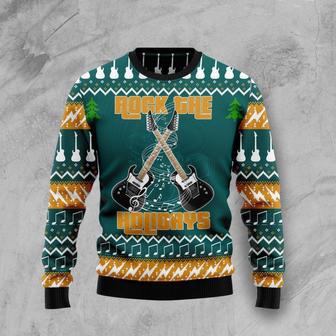 Guitar Rock The Holiday Ugly Christmas Sweater | Favorety AU