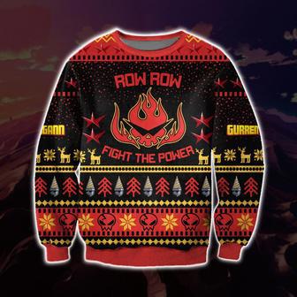 Gurren Lagann Knitting Pattern Print Ugly Christmas Sweater | Favorety CA