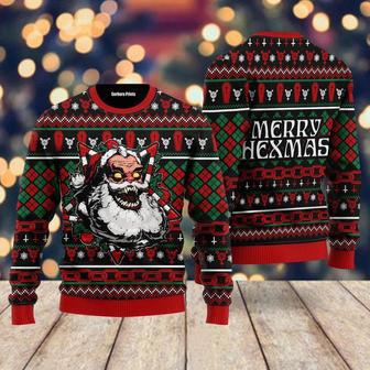 Hail Santa Merry Hexmas Ugly Christmas Sweater For Men & Women | Favorety DE