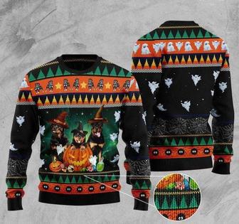 Halloween Rottweiler Ugly Christmas Sweater For Men & Women | Favorety CA