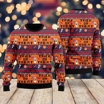 Halloween Trick Or Treat Ugly Christmas Sweater For Men & Women | Favorety CA