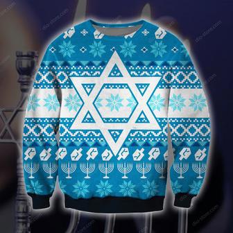 Hanukkah Knitting Pattern Print Ugly Christmas Sweater | Favorety CA