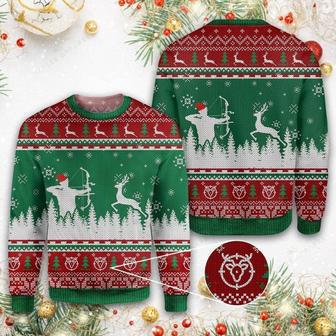 Happy Christmas Deer Hunting Ugly Christmas Sweater | Favorety AU