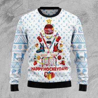 Happy Hockey Day Ugly Christmas Sweater | Favorety