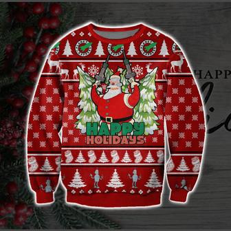 Happy Holidays Print Ugly Christmas Sweater | Favorety DE