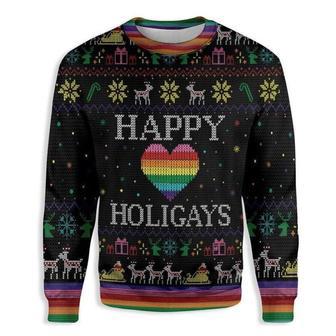 Happy Holigays LGBT Ugly Christmas Sweater | Favorety