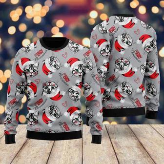 Happy Kitten Cat Merry Xmas Pattern Ugly Christmas Sweater For Men & Women | Favorety AU