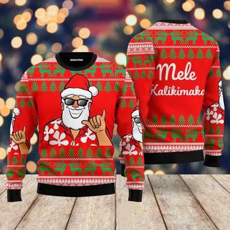 Hawaii Santa Claus Funny Ugly Christmas Sweater For Men & Women | Favorety DE