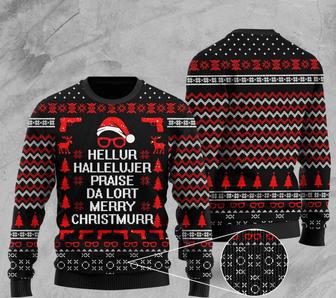 Hellur Hallelujer Praise Da Lort Merry Christmas Ugly Christmas Sweater | Favorety DE