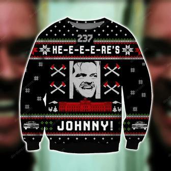 Here'S Johnny Knitting Pattern Print Ugly Christmas Sweater | Favorety CA