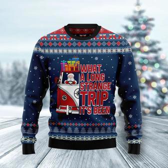 Hippie Bus What A Long Strange Trip Its Been Ugly Christmas Sweater | Favorety UK