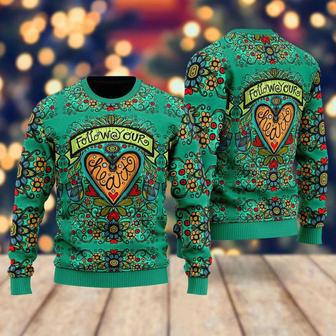 Hippie Follow Your Heart Ugly Christmas Sweater For Men & Women | Favorety AU