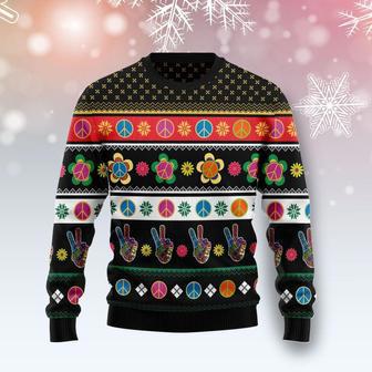 Hippie Peace Sign Ugly Christmas Sweater | Favorety DE