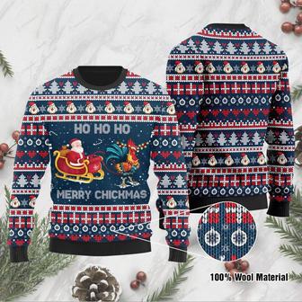 Ho Ho Ho Mery Chickmas Ugly Christmas Sweater | Favorety