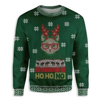 Ho Ho No Cat Christmas Ugly Christmas Sweater | Favorety AU