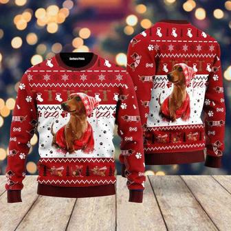 Holiday Dachshund Ugly Christmas Sweater For Men & Women | Favorety CA