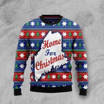 Home For Christmas Maine Ugly Christmas Sweater | Favorety AU