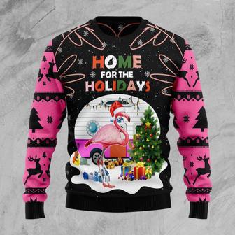 Home For The Holidays Flamingo Ugly Christmas Sweater | Favorety UK