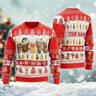 Horror Characters Lone Star Beer Personalized Ugly Christmas Sweater, Jumpers | Favorety