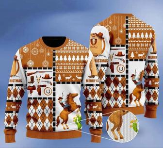 Horse Cowboy Merry Christmas Ugly Christmas Sweater | Favorety CA