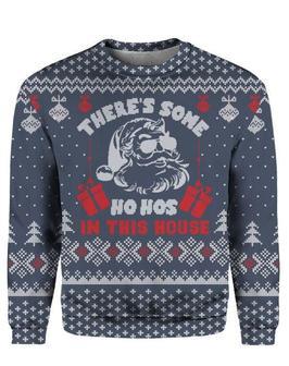 Hos In This House Christmas Sweater Navy Ugly Christmas Sweater | Favorety UK