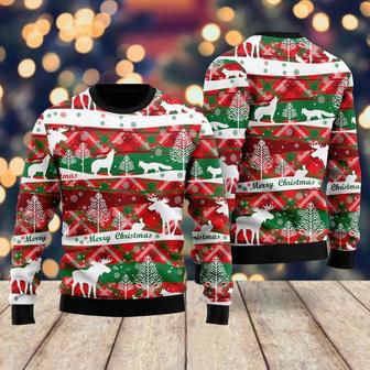 Howling Wolf In Snow Forest Pattern Ugly Christmas Sweater For Men & Women | Favorety AU