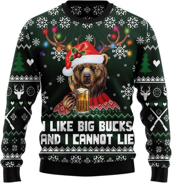 Hunting Beer Unisex Ugly Christmas Sweater Men & Women , Xmas Sweater for Men - Thegiftio UK