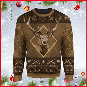 Hunting Deer Ugly Christmas Sweater | Favorety AU