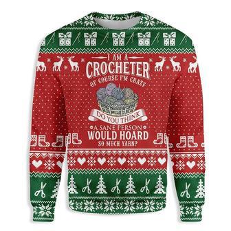 I Am A Crocheter Yarn Sewing Ugly Christmas Sweater | Favorety