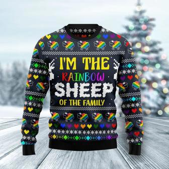 I Am The Rainbow Sheep Of Family Ugly Christmas Sweater | Favorety