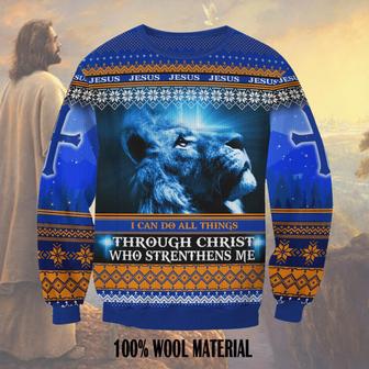 I Can Do All Things Through Christ Ugly Christmas Sweater | Favorety DE