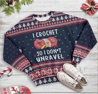 I Crochet So I Dont Unravel Sewing Ugly Christmas Sweater | Favorety AU