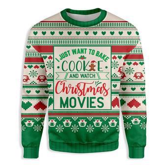 I Just Want To Bake Cookies Ugly Christmas Sweater | Favorety UK