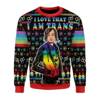 I Love That I Am Trans Christmas Sweater | Favorety