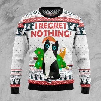 I Regret Nothing Cat Ugly Christmas Sweater | Favorety