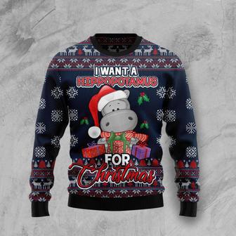 I Want A Hippopotamus Ugly Christmas Sweater | Favorety DE