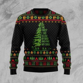 Into The Forest I Go Camping Ugly Christmas Sweater | Favorety CA