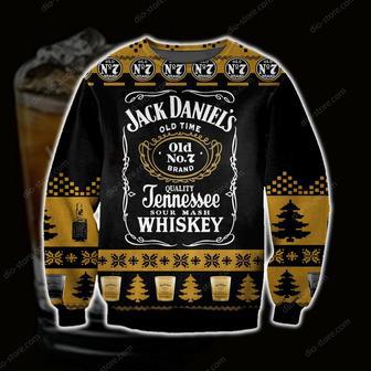 Jack Daniel'S Tennessee Whiskey Knitting Pattern Print Ugly Christmas Sweater | Favorety CA