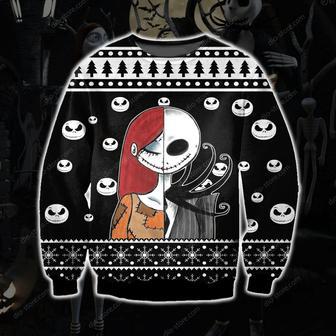 Jack Skellington And Sally Knitting Pattern Print Ugly Christmas Sweater | Favorety DE