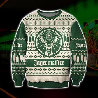 Jagermeister Knitting Pattern Print Ugly Christmas Sweater 1 | Favorety DE