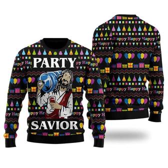 Jesus Party Ugly Christmas Sweater, Jumper For Men & Women Adult – Gifts For Christians | Favorety